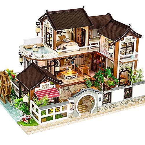 CUTEBEE Miniatura de la casa de muñecas con Muebles, Equipo de casa d